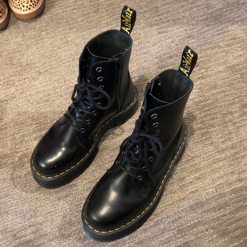 Jadon Smooth Leather Platform Boots